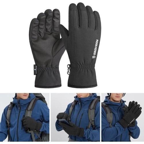 Winter Cycling Gloves Unisex Sports Full Finger Glove Touch Screen Warm Mitt Thermal Motorbike Scooter Cold Weather Mitten