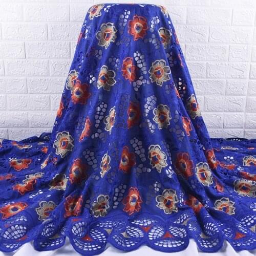 Zhenguiru 100% Cotton Lace Fabric African Voile Lace With Stones Guipure Mesh Swiss Voile Lace In Switzerland Lace Fabric A1896