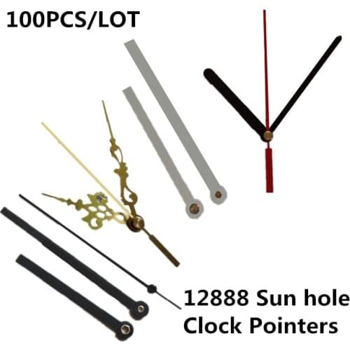 100PCS 12888 Sun hole Wall clock hands aluminum needle Watch copper sleeve pointer 12888 SUN movement dedicated needle