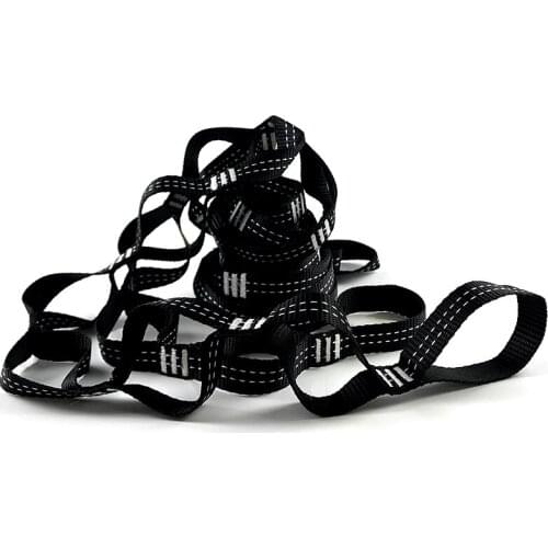 2Pcs/Set Hammock Straps Camping Hiking Adjustable Loops Non Stretch Easy Install Webbing with Carabiners Hammock Straps Set