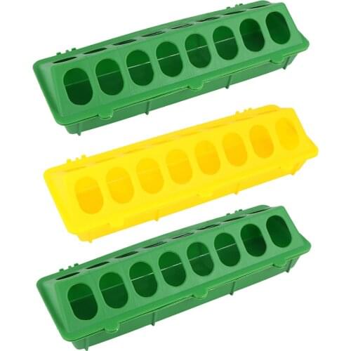 3pcs Flip Top Chicken Feeder For Pigeon Quail No Waste Food Dispenser Slot