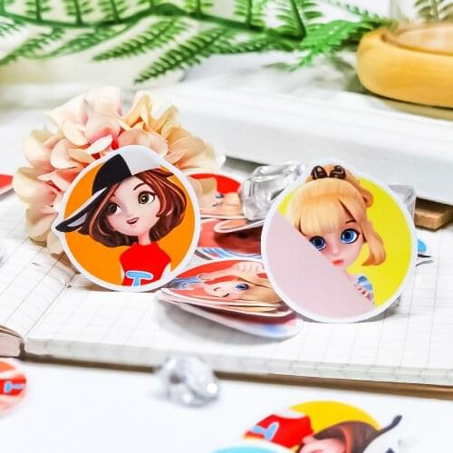 40pcs Creative Cute Self-made girls Expression DIY Animal Phone Stickers Diary Album Decoration Sticker scrapbooking child