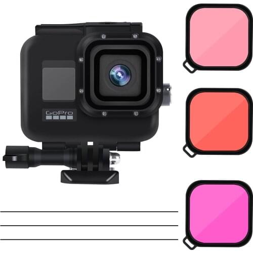 45m Underwater Waterproof Case for GoPro Hero 8 Black Diving Protective Cover Housing Mount for Go Pro 8 Accessory