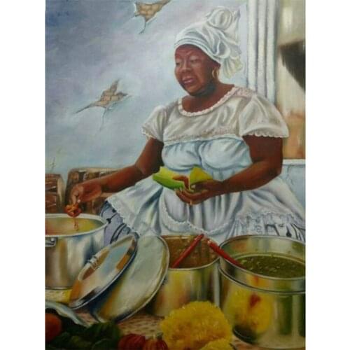 Diamond Painting Rhinestone Embroidery Food Diamond Art Embroidery Full Drill Square Picture Rhinestone African Woman Mosaic Kit