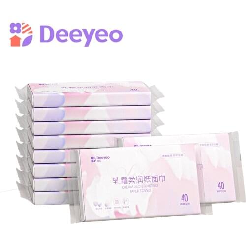 Deeyeo Baby Tissue 100% Virgin Wood Pulp Cotton Soft Skin-friendly Paper 3 Layer Disposable Tissue Paper