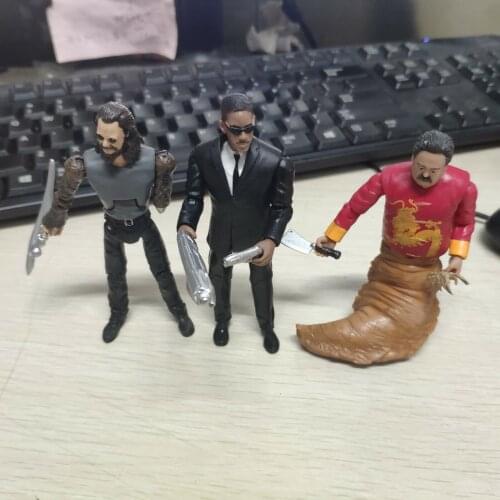 Lot of 3pcs 3.75" Men In Black Agent J Will Smith Mr. Wu & Boris Action Figures Movie Toys Model Doll with weapons