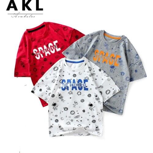 Teen Boys T Shirt 2021 Summer New Kids Casual Print T Shirt Fashion Cotton Short Sleeve Tshirt For Boy Teenagers Clothing Tops