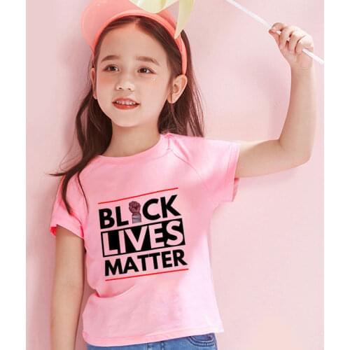 24M-9T Baby Girls T Shirt I Can't Breathe Black Lives Matter Printing Cartoon Boy Clothes Harajuku Tshirt Girl Summer Kids Shirt