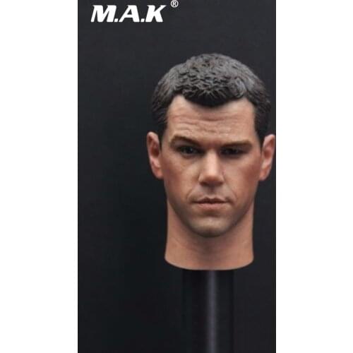 1/6th Scale Matt Damon Head Sculpt The Older Version Darker for 12" Male Action Figure Body
