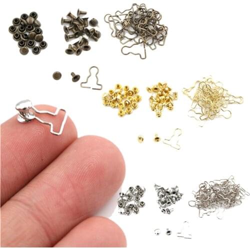 Hot Sale 20Set Mini 9mm Doll Clothes DIY Metal Buckle fit for 1/6 Mini girls Doll Accessories