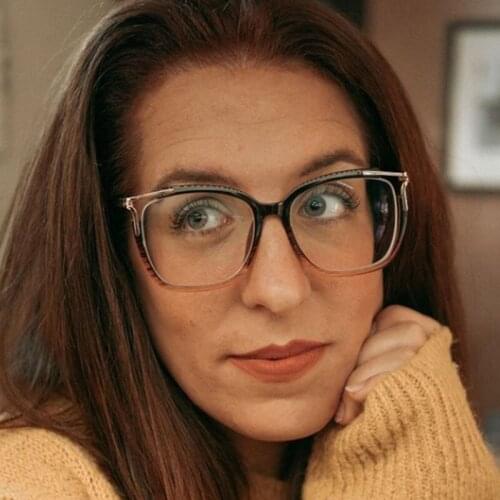 Square Cat Eye Anti-blue Light Ultralight Glasses Frames Men Women Optical Fashion Computer Glasses 50118