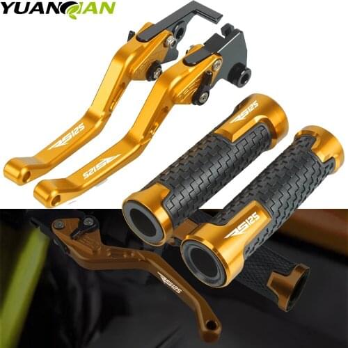 Motorcycle CNC Adjustable Brake Clutch Levers Handlebar Hand Grips For APRILIA RS125 RS 125 2006 2007 2008 2009 2010 Accessories