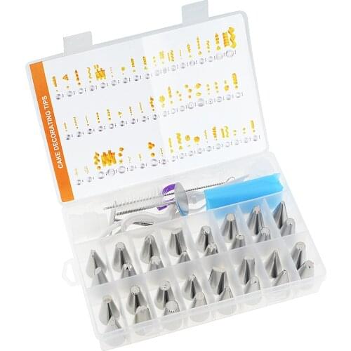 Cake Decorating 42Pcs/set Good Quality Stainless steel Icing Piping Nozzles Pastry Tips Set Cake Baking Tools Accessories