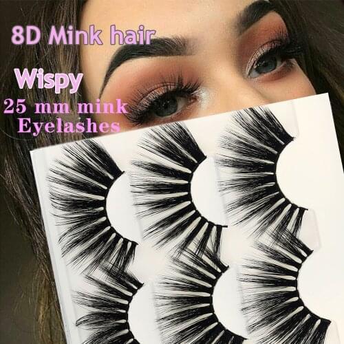 AY 25 mm Mink Eyelashes 3Pairs /1Pairs lashes Mink lashes Woman Makeup Tools Eyelash Vendor In Bulk 25mm mink lashes Wholesale