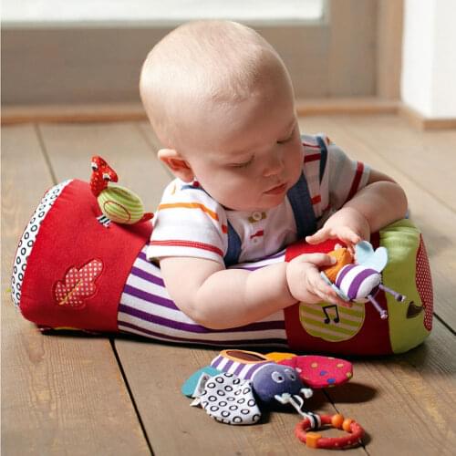 Newborn Baby Multifunction Crawling Roller Toddler Toys Fitness Sport Soft Squishy Stuffed Plush Toys Music Rattle Teether Bibi
