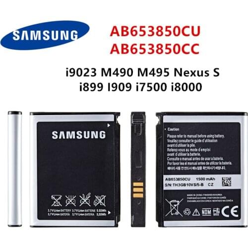 SAMSUNG Orginal AB653850CU AB653850CC Battery 1500mAh For Samsung i9023 M490 M495 Nexus S i899 I909 i7500 i8000