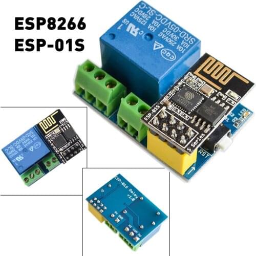 Mayitr 1pc New ESP8266 ESP-01S 5V WiFi Relay Module Smart Home for Phone APP Controller DIY Project