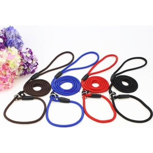 S/M/L Dog Training Leash Slip Pet Dog Nylon Rope Lead Strap Adjustable Traction Collar
