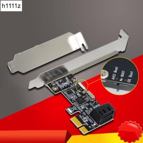 SATA Card PCI Express to 2 Ports SATA 3.0 Card 6Gbps PCI-E SATA PCIE SSD Adapter Low Bracket Computer Components IPFS HDD Mining