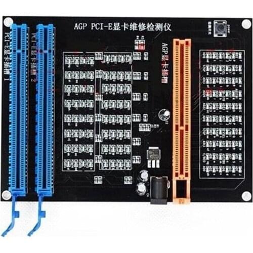AGP PCI-E X16 Dual-Purpose Socket Tester Display Image Video Card Checker Tester Graphics Card Diagnostic Tool