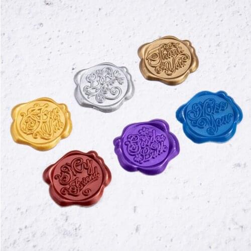 Wax Seal Stamp Retro Wood Classic Cards Decor Merry Christmas Happy Birthday For you Thank You With Love Antique Sealing Stamp