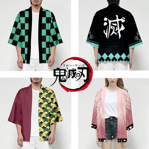 Female/Male Summer Casual Comfortable Street Shirt Dress Demon Killer KimetsuNo. 1 Yaiba 3D Anime Halloween Costume Cosplay