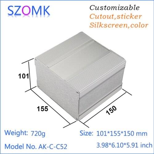 1piece 101(H)x155(W)x150(L) mm aluminium box case project box for Diy housing outlet box for electronics and circult board
