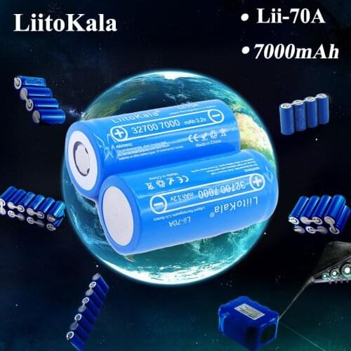 2021 new LiitoKala Lii-70A 3.2V 32700 7000mAh LiFePO4 Battery 35A Continuous Discharge Maximum 55A High power Brand battery