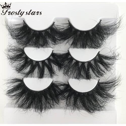 30mm Fluffy 25 mm Mink Eyelashes Fluffy Lashes Dramatic Messy Long False Eyelashes Wholesale 25mm 3d Full Strip Mink Lashes Fake