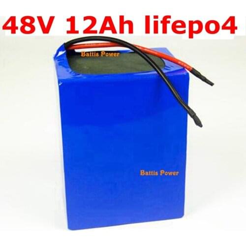 48v 12ah lifepo4 battery 48v 500w electric bike battery pack 48v 10ah 52v lithium battery accu 20A BMS + 58.4v charger
