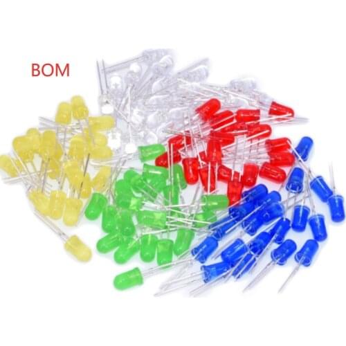 50pcs 5mm White Green Red Blue Yellow Light-Emitting-Diode Automatic Flashing LED Flash Control Blinking 5 mm LED Diode 1.5HZ
