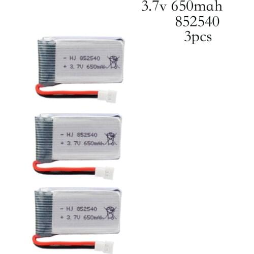 3pcs/lot 3.7V 650mAh Drone Rechargeable Lipo Battery 802540 For SYMA X5C X5C-1 X5 H5C Quadcopter 3.7 v 650 mah 20c lipo battery