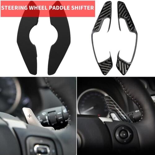 Car Styling Real Carbon Fiber Steering Wheel Shift Paddle Extension Shifter For Lexus NX 200 200T 300H 2014-2019 Interior Parts