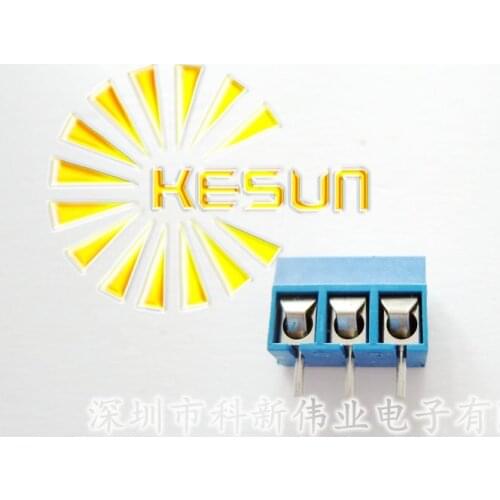 FREE SHIPPING 100PCS KF301-5.0-3P KF301 "+"Screw 3Pin 5.0mm Straight Pin PCB Screw Terminal Block Connector