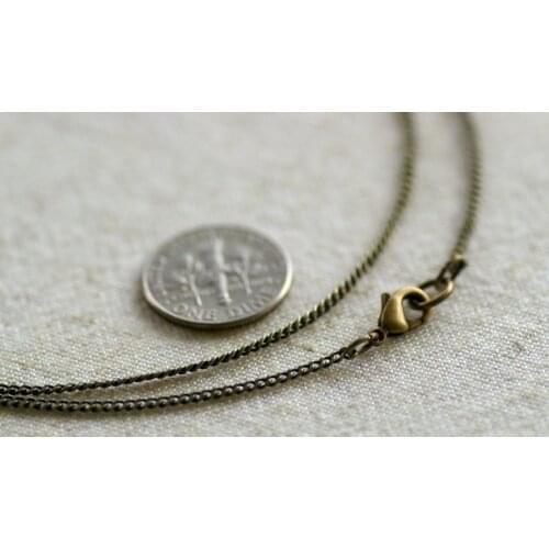 Free shipping!!!! 200 pcs/lot Antique Bronze Plated Curb Chain Blank Necklace Chain 18"L