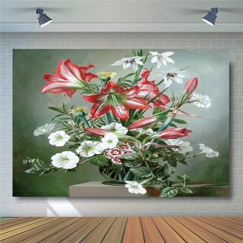 Floral Wall Party Photography Backgrounds Decoration Girls Child Birthday Decorations Wedding Backdrops for Photo Studio