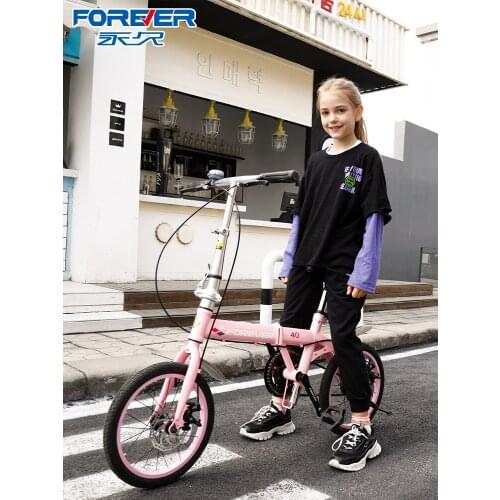 Children Folding Bicycles Stroller Portable Mini Bicycle Non-Slip Road Bike for Student Single Speed Folding Bicycle