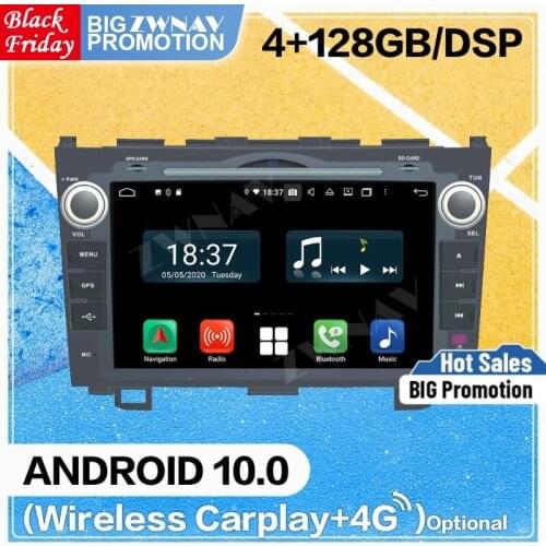 128G Carplay Android10 DVD Player for Honda CRV 2006 2007 2008 2009 2010 211 2012 car GPS Navi Auto Audio Radio Stereo Head unit
