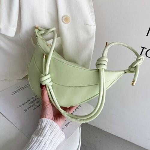 Small Simple PU Leather Saddle Crossbody Bag for Women 2021 Summer Branded Trendy Beautiful Fashion Shoulder Handbags and Purses