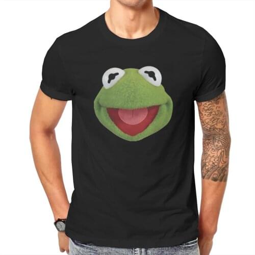 Men seame kermit the frog mask Anime Muppets Kermit The Frog Vintage Classic Top Quality T-shirts
