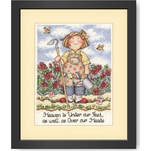 Fishxx Cross Stitch Kit T485-491 Garden Girl And Friends Couples Small Couple Handmade People Species Flower