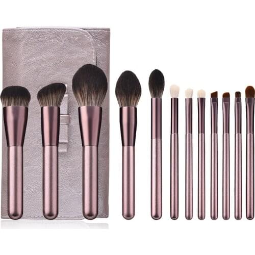 12pcs Travel Portable Professional Makeup Brushes Set Eye Shadow Foundation Powder Concealer Lip Make Up Brush Set Beauty Tools