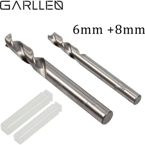 GARLLEN 2PCS Drill Bit Kit HSS CO Spot Weld Drill Remover Cobalt Tip Cutter Welder Drill Metal Drilling Tool 6mm + 8mm сверлить