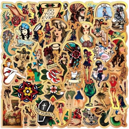 10/50pcs Sailor Jerry Stickers For Kids Toy Decal Suitcase Skateboard Wall Car Laptop Bicycle Motorcycle On Notebook Stickers