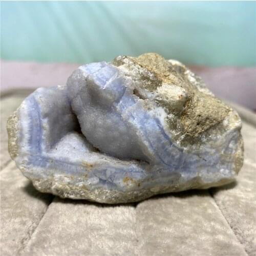 Natural Blue Lace Agate Voog Quartz Crystal Cluster Healing Stones Specimen Home Crafts Decoration Gift Geode