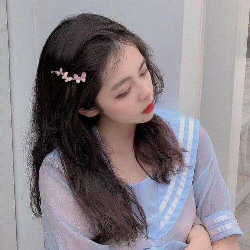 Korean Fashion New Butterfly Hairpins For Women Sweet Hair Hair Clips Moon Pins Hair Hairwear Star Barretees Accessories Z1X0