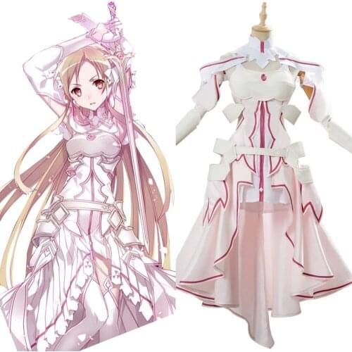 Sword Art Online SAO Alicization Yuuki Asuna Cosplay Costume for Halloween Christmas Party Masquerade Anime Shows