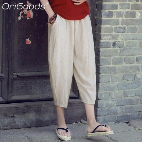 Women's Linen Trousers ORIGOODS China