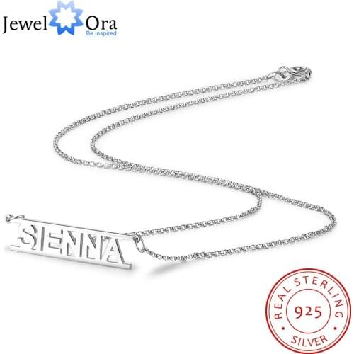 925 Sterling Silver Personalized Name Necklace Custom Name Mother Necklaces & Pendant Customized Gift Jewelry(JewelOra NE101461)