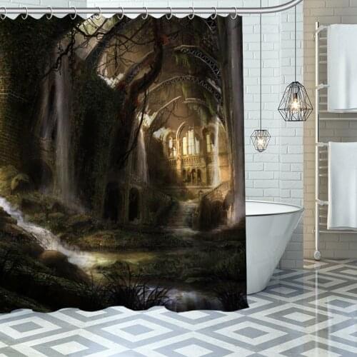 Post Apocalyptic Shower Curtains Waterproof Fabric Bathroom Decoration Supply Washable Bath And Shower Curtain Custom